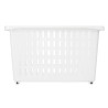WHITE PLASTIC CLOSET ORGANIZER WITH WHEELS 