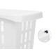 WHITE PLASTIC CLOSET ORGANIZER WITH WHEELS 