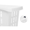 WHITE PLASTIC CLOSET ORGANIZER WITH WHEELS 