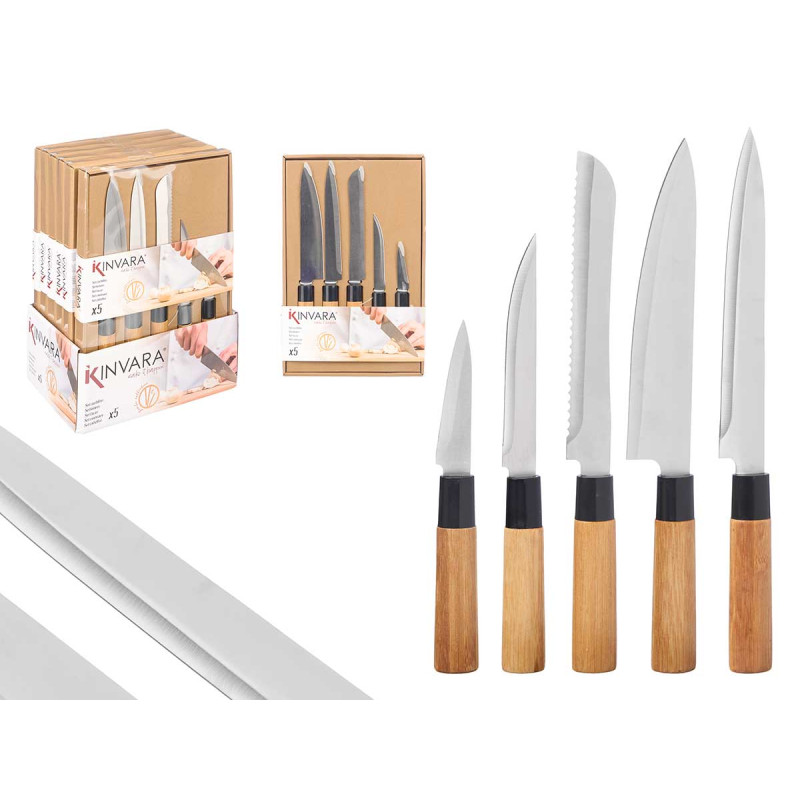SET 5 COLTELLI BAMBU'