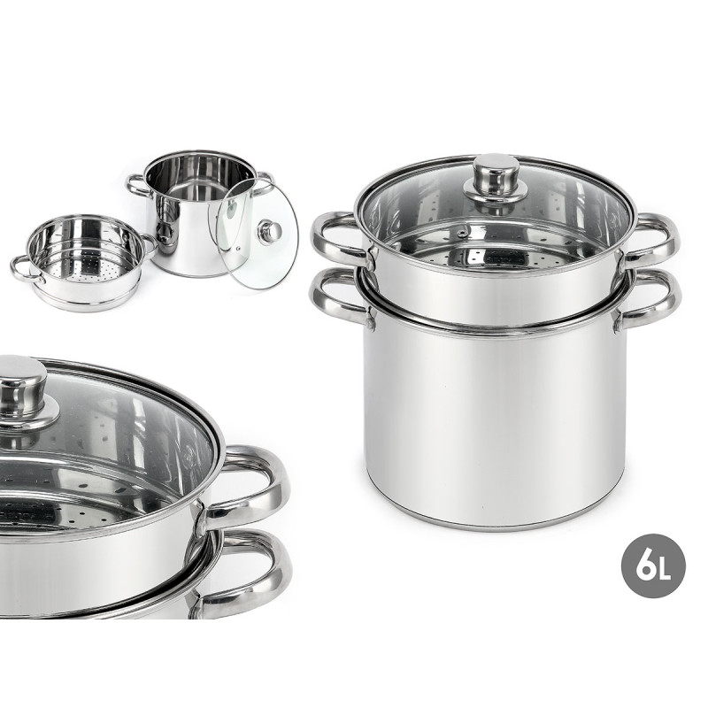 STAINLESS STEEL POT 6L 