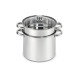 CASSEROLE ET CUISEUR A VAPEUR ACIER 6L 
