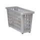 GREY PLASTIC CLOSET ORGANIZER WITH WHEELS
