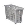 GREY PLASTIC CLOSET ORGANIZER WITH WHEELS