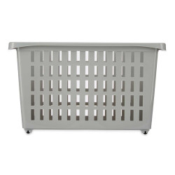 GREY PLASTIC CLOSET ORGANIZER WITH WHEELS