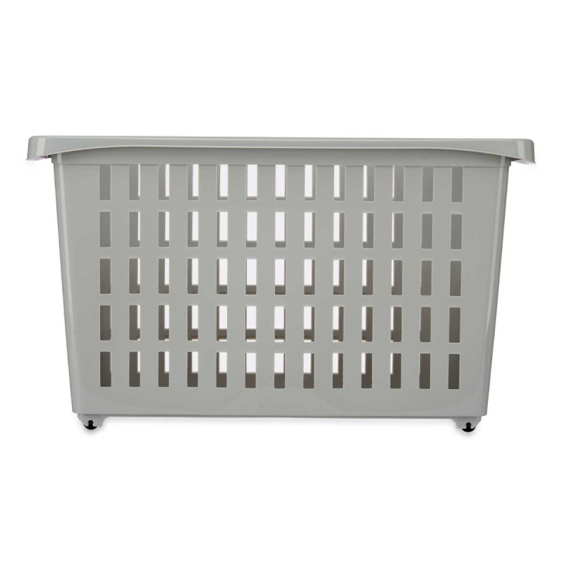 GREY PLASTIC CLOSET ORGANIZER WITH WHEELS