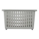 GREY PLASTIC CLOSET ORGANIZER WITH WHEELS