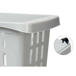 ORGANIZADOR PLÁSTICO ARMÁRIO COM RODAS CINZENTO  