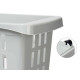 GREY PLASTIC CLOSET ORGANIZER WITH WHEELS