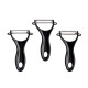 SET 3 BLACK KITCHEN PEELERS