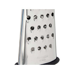 STEEL GRATER WITH BLACK SILICONE HANDLE