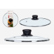 GLASS LID SILVER EDGE 22CM