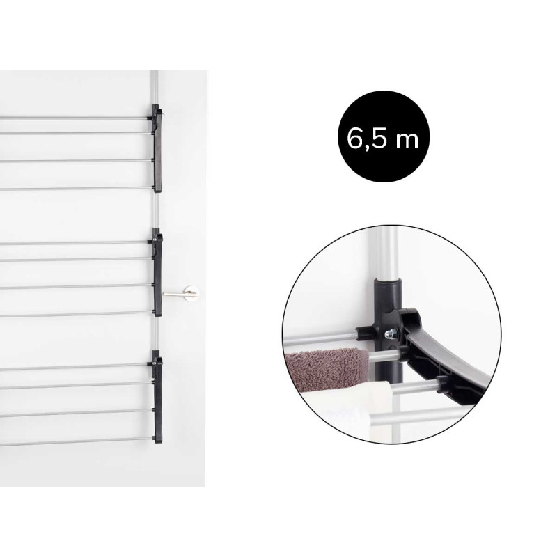 SECHOIR PORTE 6´5 METRES PLIABLE 3 ETAGERES