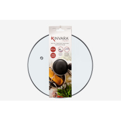 COUVERCLE EN VERRE BORD ARGENTÉ 22CM