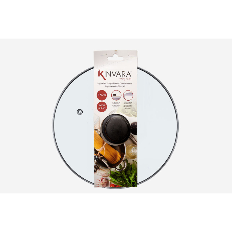 COPERCHIO CRISTALLO FILO ARGENTO 22CM