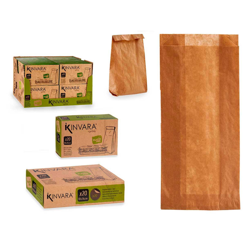 BORSA CARTA BAGUETTE 20UNITA 10X34+5,5CM