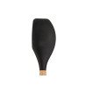 BLACK SILICONE BUTTER SPATULA WITH WOODEN HANDLE