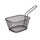 BASKET WITH HANDLE IN MATT BLACK STEEL