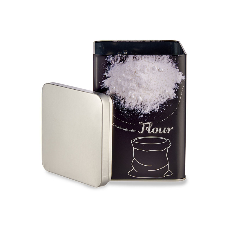 BOITE CARREE EN FERBLANC DESIGN FARINE