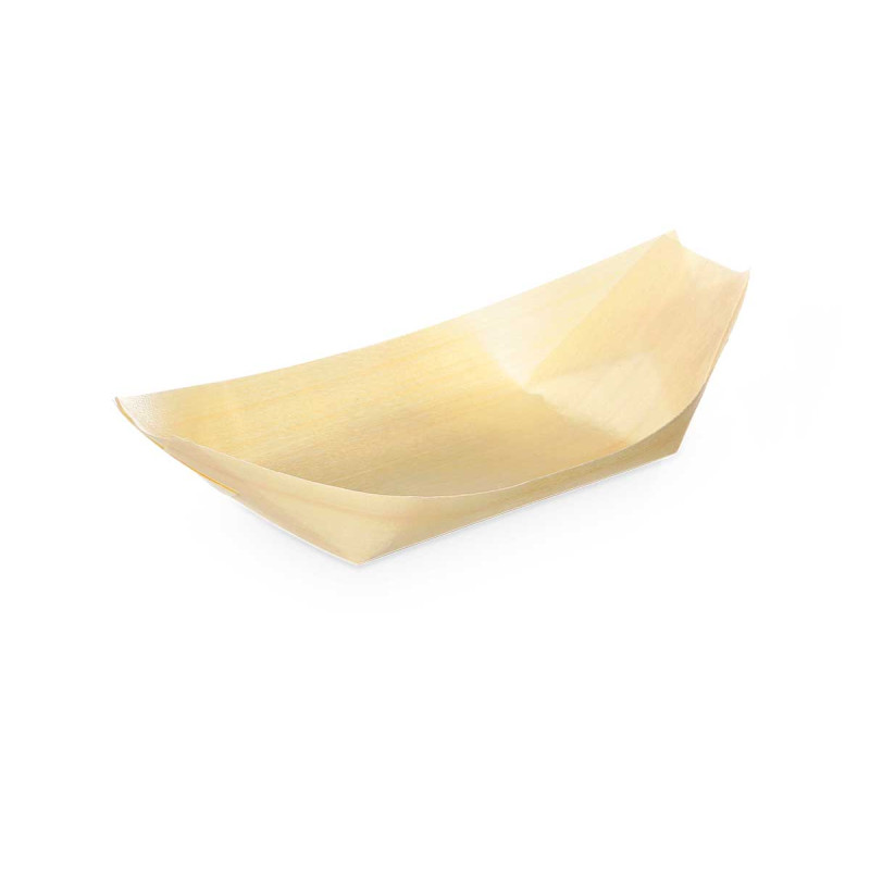 SET 24 WOODEN OVAL TRAYS SMALL