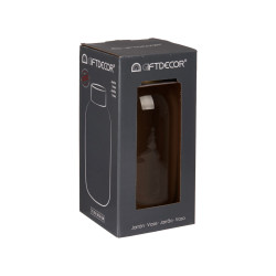 JARRON CRISTAL LISO ORO PEQUEÑO TRANSPARENTE