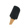 SPATOLA SILICONE NERA MANICO LEGNO