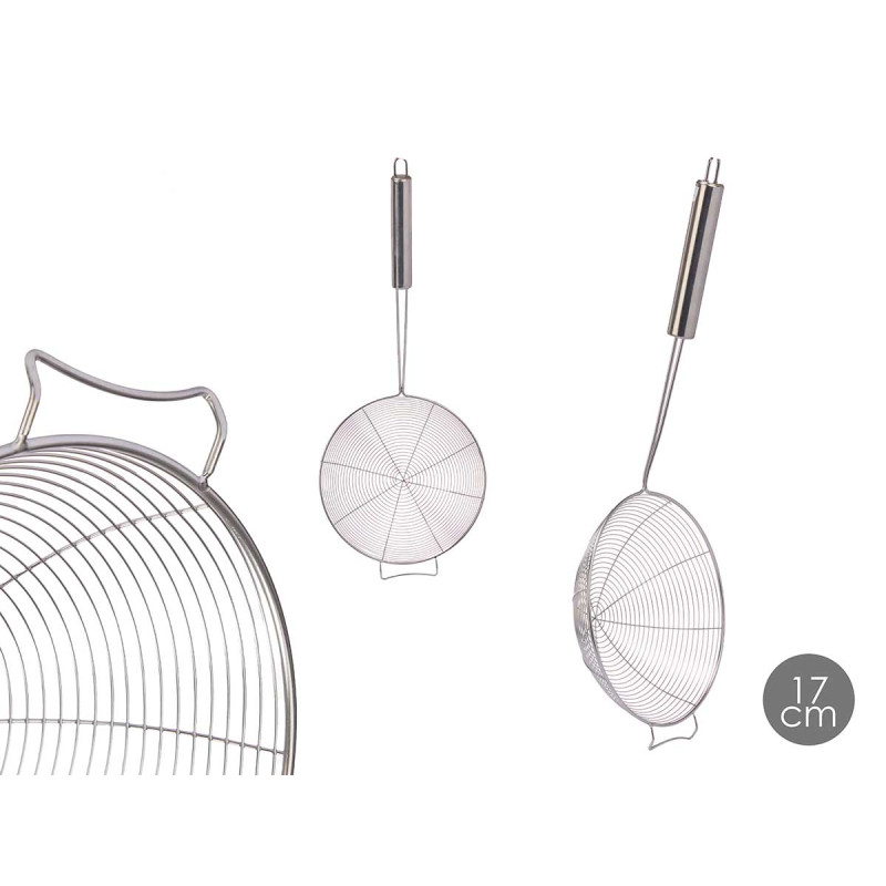 PELLE D'ÉGOUTTAGE EN ACIER DE 17 CM SUPPORT