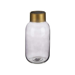 VASE EN VERRE LISSE OR PETIT ANTHRACITE
