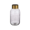 VASE EN VERRE LISSE OR PETIT ANTHRACITE