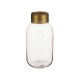 CRYSTAL VASE SMOOTH GOLD SMALL PINK