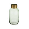 VASE EN VERRE LISSE OR PETIT VERT