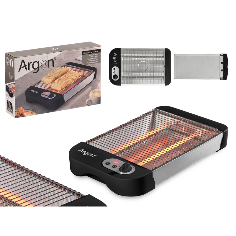 GRILLE-PAIN PLAT NOIR 600W