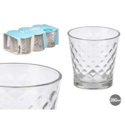 SET 6 VERRES LOSANGES 280ML