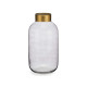CRYSTAL VASE SMOOTH GOLD LARGE SMOKED