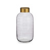 VASO VIDRO LISO DOURADO GRANDE CINZENTO