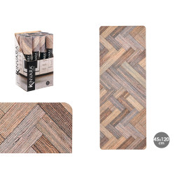 TAPIS DE CUISINE EFFET BOIS 45X120CM