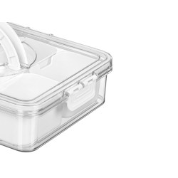 CAJA HERMETICA 8 ORGANIZADORES ASA BLANCA 3,2L