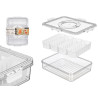HERMETIC WHITE HANDLE BOX 4 ORGANIZERS 3,2L