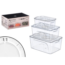 SET 3 ORGANIZADORES NEVERA ARO BLANCO