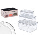 SET 3 ORGANIZER FRIGORIFERO ANELLO BIANCO 