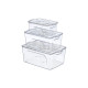 SET 3 REFRIGERATOR ORGANIZER WHITE RING
