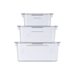 SET 3 REFRIGERATOR ORGANIZER WHITE RING