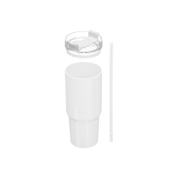 STRAW GLASS 450ML ASSORTMENT 2 WHITE BLACK