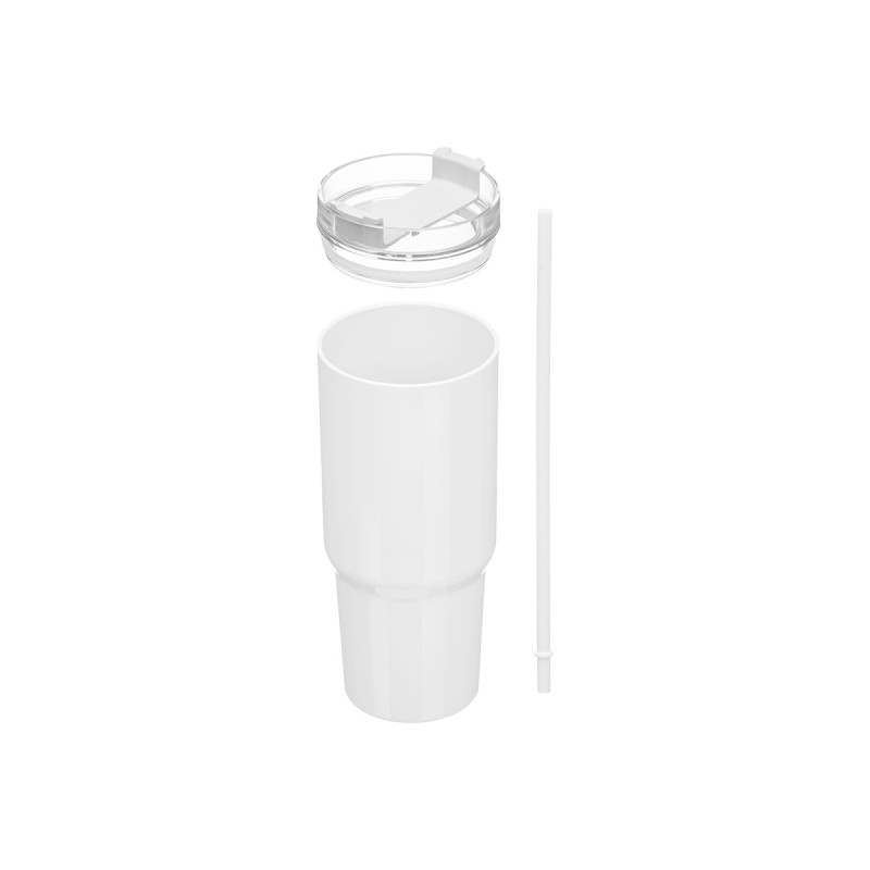 VASO PAJITA 450ML SURT 2 BLANCO NEGRO