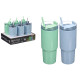 VASO PAJITA 450ML SURT 2 AZUL VERDE