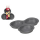 MOULE FRITEUSE À AIR SILICONE 3 COMPARTIMENTS GRIS
