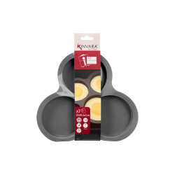 MOLDE FREIDORA AIRE SILICONA 3 COMPARTIMENTOS GRIS