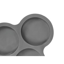 MOLDE FREIDORA AIRE SILICONA 3 COMPARTIMENTOS GRIS