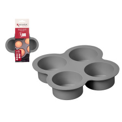 AIR FRYER SILICONE MOLD 4 COMPARTMENTS GRAY