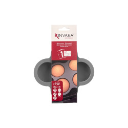 MOLDE FRITADEIRA AR SILICONE 4 COMPARTIMENTOS CINZ